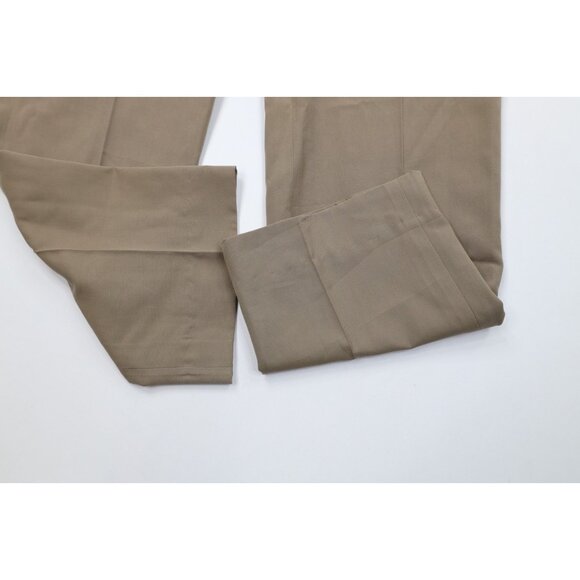 Vintage 50s 60s Streetwear Mens 34x27 Rayon Gabardine Chino Pants Trousers Beige - Picture 5 of 13